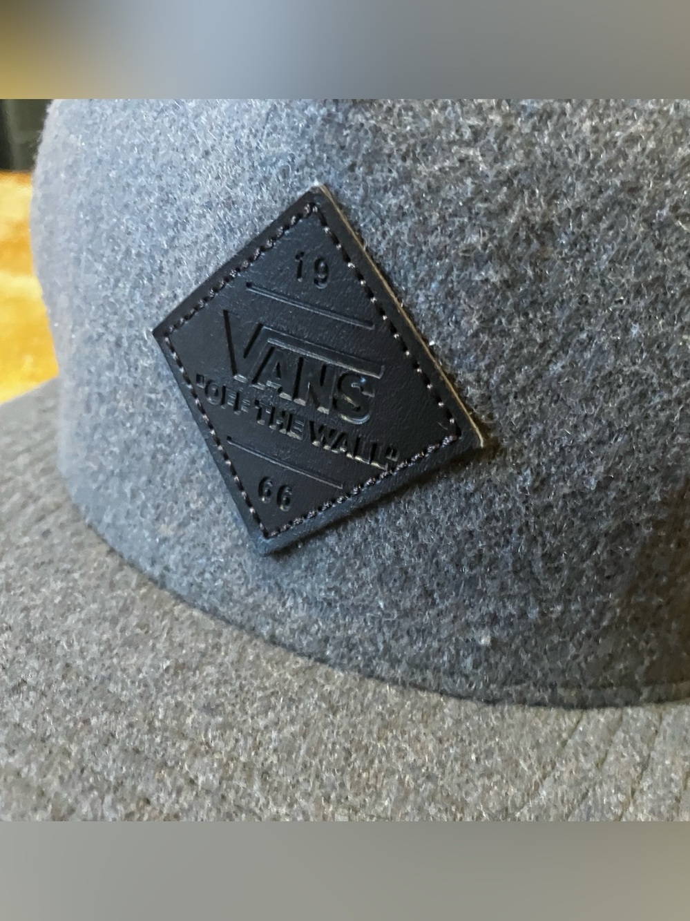 Vans Charcoal Gray Wool Patchback Cap